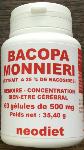 Bacopa Monnieri  (bacosides) Extrait - Flacon de 60 gélules