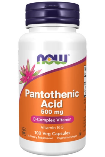 Acide Pantothénique (B5) fortement Dosé - 500 mg - 100 caps. NOW Foods